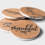 快乐,感恩、感激和祝福——软木&金属杯垫、套4