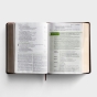 NLT生活应用学习圣经，第三版-大印刷-皮革样，棕色