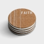 信仰,希望,爱,和平,软木塞&金属杯垫、套4