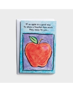 感谢老师-一个苹果是一种很好的方式- 1高级卡