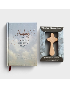 治愈希望的心-书和手持木制十字架-礼品集