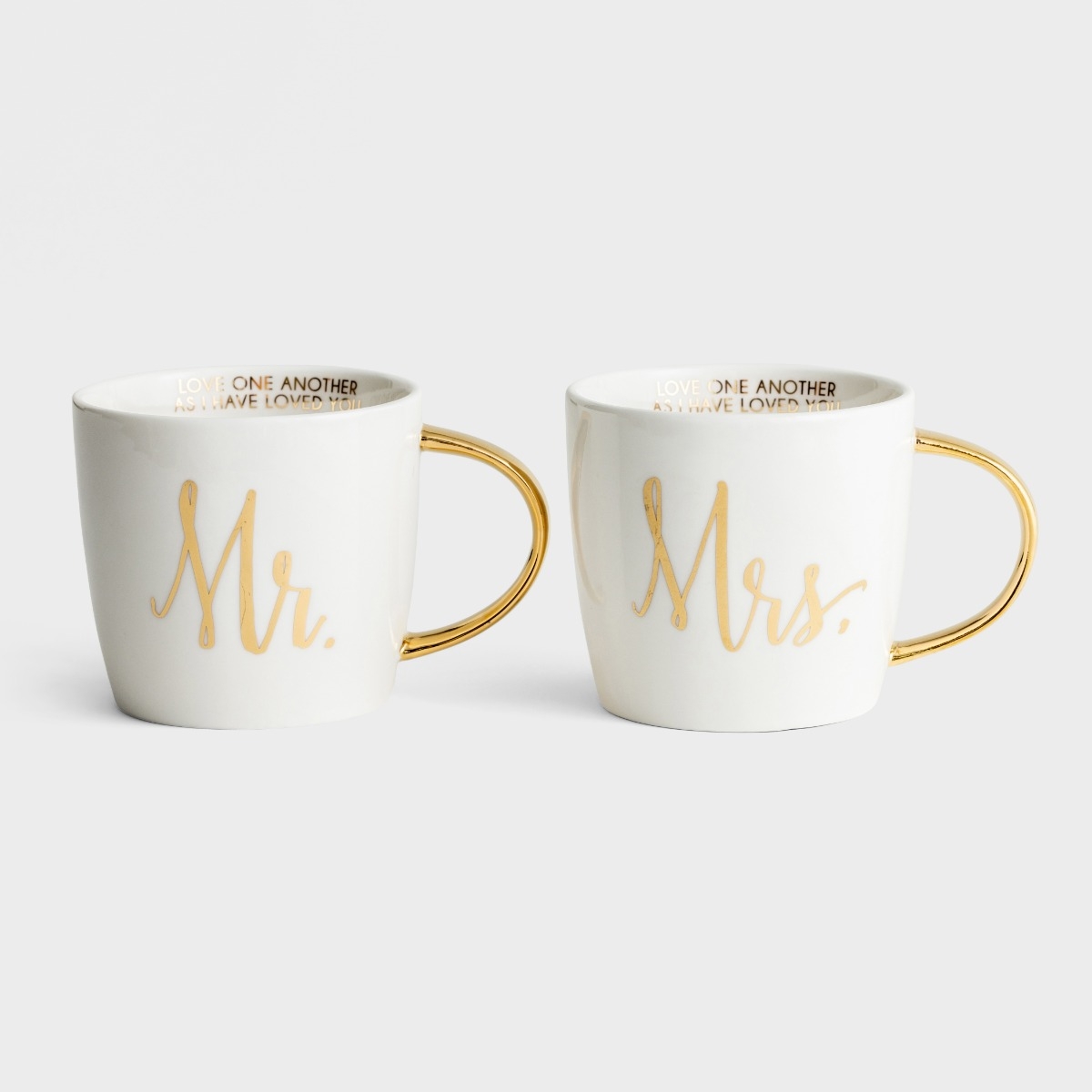 先生和夫人-陶瓷杯套与金柄